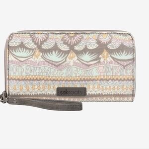 Sakroots Womens Multicolor Patterned Wristlet